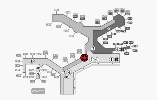 The Air Canada Signature Suite - Map